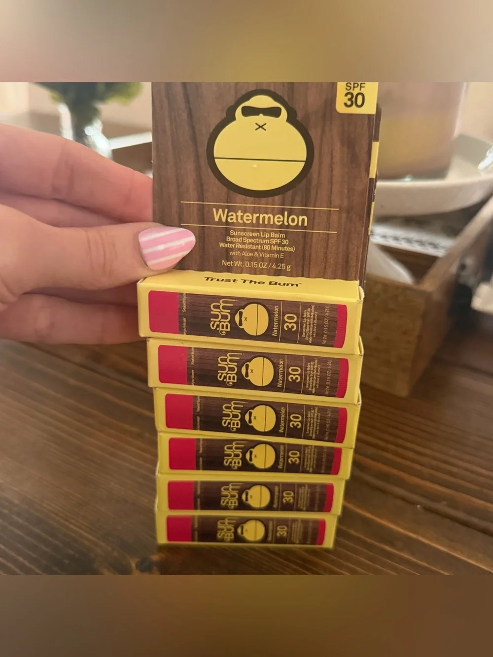 Sun Bum Watermelon Sunscreen Lip Balm SPF 30 Lot of ( 6 ) expiration 2/28 & 5/28